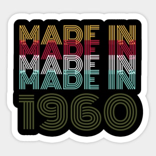 60 th Birthday Celebration Gift Retro Vintage Sticker